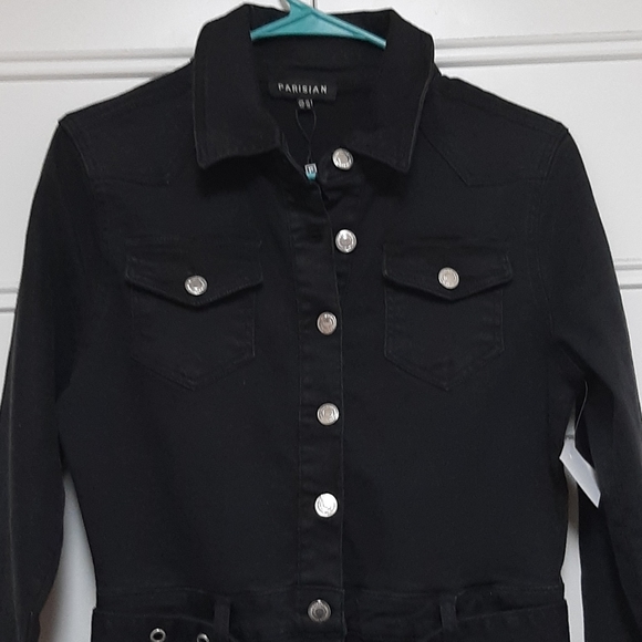 Black Denim Jumpsuit - Picture 6 of 12